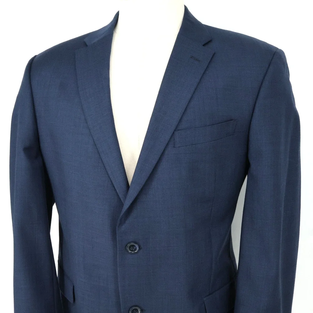 Tommy Hilfiger Sport Coat Mens 44R Blue Wool Jacket Lined Blazer Preppy Career